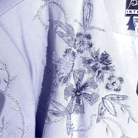 Ben Marc Lavender Beaded Jacket Size 20 Churchwear - Picture 5 of 10